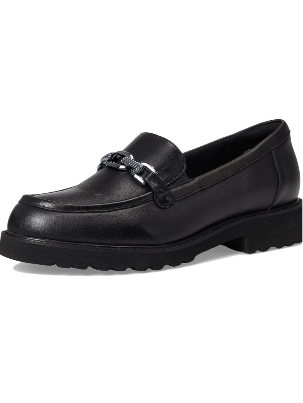 David Tate Magical black leather loafers featuring a chunky lug sole Size 11N